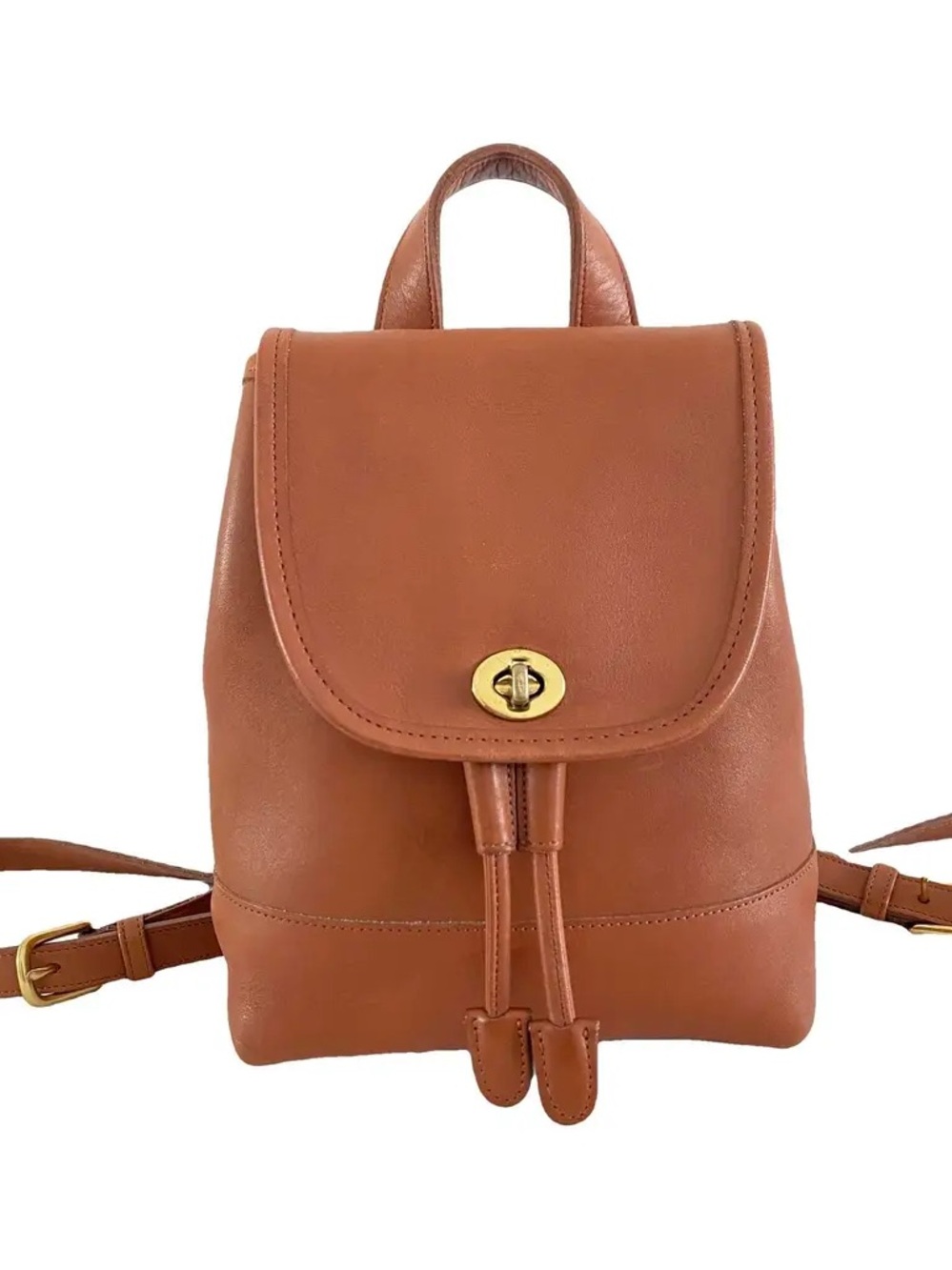 Coach Brown Leather Backpack with Gold Hardware #9960